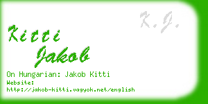 kitti jakob business card